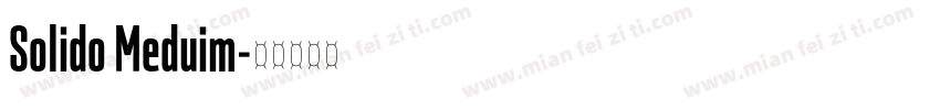 Solido Meduim字体转换
